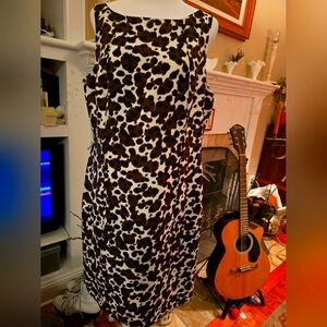 Ann Taylor 14P Leopard Print Sleeveless Dress